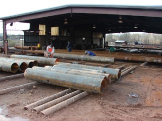 Bevel cutting Pipe, Followed by Mid-welding Sections